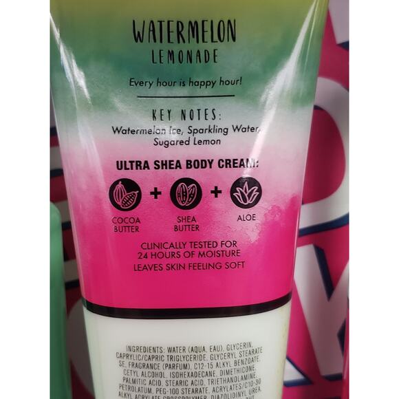 BBW Watermelon Lemonade Fine Fragrance Mist Body Wash Body Cream - Body Care - Picture 3 of 3